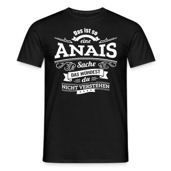 ANAIS, DER KATALYSATOR FÜR DEINEN ERFOLG - Männer T-Shirt - Schwarz - Vorne - AI Model Male 178 light (178cm)