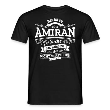 AMIRAN, DER KATALYSATOR FÜR DEINEN ERFOLG - Männer T-Shirt - Schwarz - Vorne - AI Model Male 178 light (178cm)