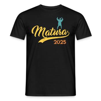 MATURA ABSCHLUSS 2025 Maturanten Lustiges - Männer T-Shirt - Schwarz - Vorne - AI Model Male 178 light (178cm)