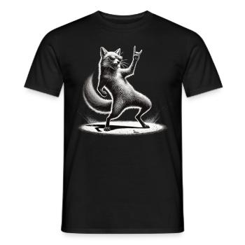 Rocking Fox – Wild & Cool - Men's T-Shirt - black - Front - AI Model Male 178 light (178cm)