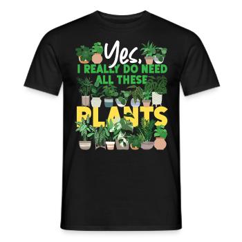 Amateur de plantes jardinage , je - T-shirt homme - noir - Devant - AI Model Male 178 light (178cm)