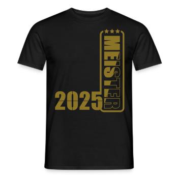 Meister 2025 - Männer T-Shirt - Schwarz - Vorne - AI Model Male 178 light (178cm)