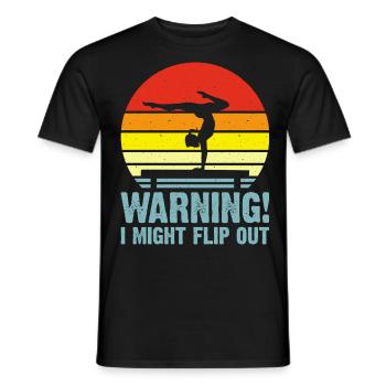 Gymnaste Gymnastique au sol Acrobaties - T-shirt homme - noir - Devant - AI Model Male 178 light (178cm)