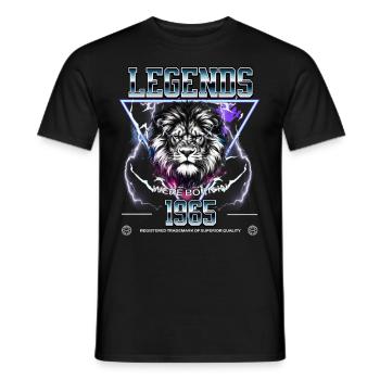 1965 Geburtstag Legende Löwe - Männer T-Shirt - Schwarz - Vorne - AI Model Male 178 light (178cm)