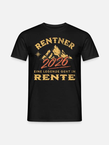 Rentner 2026 - Männer T-Shirt - Schwarz