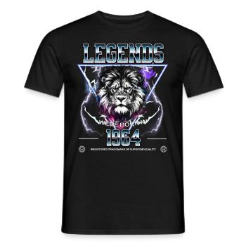 1964 Geburtstag Legende Löwe - Männer T-Shirt - Schwarz - Vorne - AI Model Male 178 light (178cm)