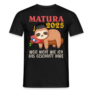 MATURA 2025 WEI? NICHT WIE Maturant Lustiges - Männer T-Shirt - Schwarz - Vorne - AI Model Male 178 light (178cm)