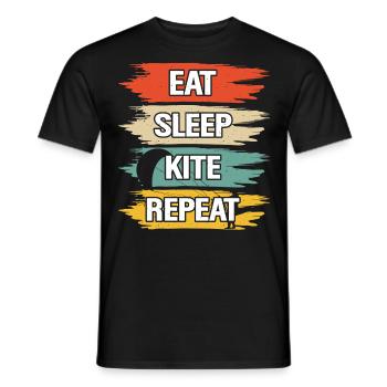 Kitesurfer Kiteboard Kitesurfen Kitesurf - Männer T-Shirt - Schwarz - Vorne - AI Model Male 178 light (178cm)