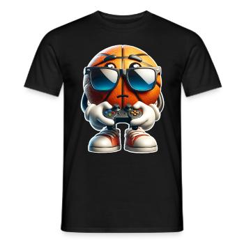 Basketball Gaming Gamer - Men's T-Shirt - black - Front - AI Model Male 178 light (178cm)