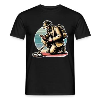 Détecteur de métaux de sonde - T-shirt homme - noir - Devant - AI Model Male 178 light (178cm)