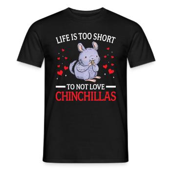 Chinchilla nicht lieben Nagetier Wollmaus - Männer T-Shirt - Schwarz - Vorne - AI Model Male 178 light (178cm)
