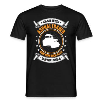 Je suis ce constructeur d’asphalte construction routière - T-shirt homme - noir - Devant - AI Model Male 178 light (178cm)
