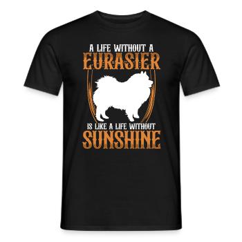 La vie sans Eurasier Spitz Eurasier - T-shirt homme - noir - Devant - AI Model Male 178 light (178cm)