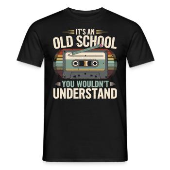 Retro Mixtape – Oldschool Vibes für Nostalgiker - Männer T-Shirt - Schwarz - Vorne - AI Model Male 178 light (178cm)