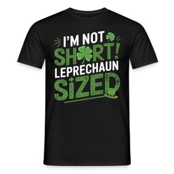 I'm not small – just leprechaun-big - Men's T-Shirt - black - Front - AI Model Male 178 light (178cm)