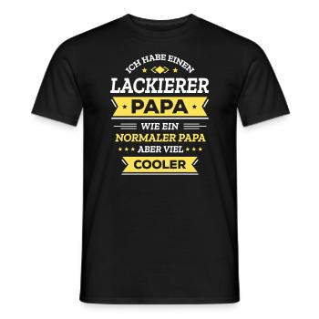 LACKIERER PAPA: GEBURTSTAG WEIHNACHTEN VATERTAG - Männer T-Shirt - Schwarz - Vorne - AI Model Male 178 light (178cm)