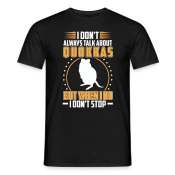 Quokka Beuteltier Rede über Quokka - Männer T-Shirt - Schwarz - Vorne - AI Model Male 178 light (178cm)
