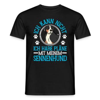 Mountain Dog Plans with Swiss Mountain Dog - Men's T-Shirt - black - Front - AI Model Male 178 light (178cm)