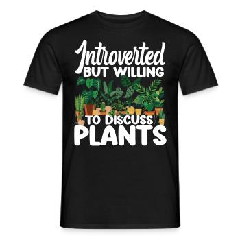 Plant Lover Gardening Introverted - Männer T-Shirt - Schwarz - Vorne - AI Model Male 178 light (178cm)