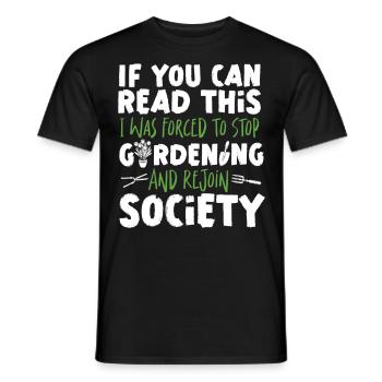 Plant Lover Gardening If You Can - Men's T-Shirt - black - Front - AI Model Male 178 light (178cm)