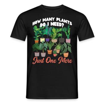 Plant Lover Gardening How Many - Men's T-Shirt - black - Front - AI Model Male 178 light (178cm)
