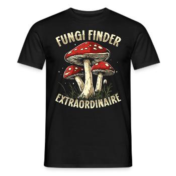 Pilzsammler Pilzsucher Pilze Sammeln Pilzsucher - Männer T-Shirt - Schwarz - Vorne - AI Model Male 178 light (178cm)