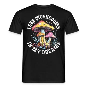 Pilzsammler Pilzsucher Pilze Sammeln Pilzsucher - Männer T-Shirt - Schwarz - Vorne - AI Model Male 178 light (178cm)