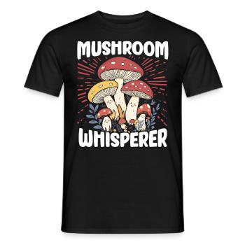 Pilzsammler Pilzsucher Pilze Sammeln Pilzsucher - Männer T-Shirt - Schwarz - Vorne - AI Model Male 178 light (178cm)