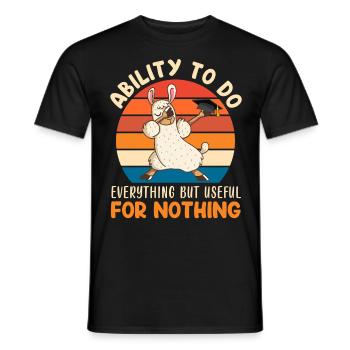 Abitur ABILITY ZU ALLEM FÄHIG Lustiges - Männer T-Shirt - Schwarz - Vorne - AI Model Male 178 light (178cm)