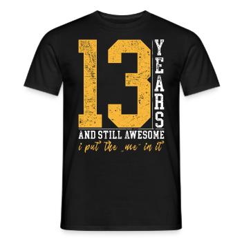 13 Jahre Geburtstag Geschenk Kinder Junge Mädchen - Männer T-Shirt - Schwarz - Vorne - AI Model Male 178 light (178cm)