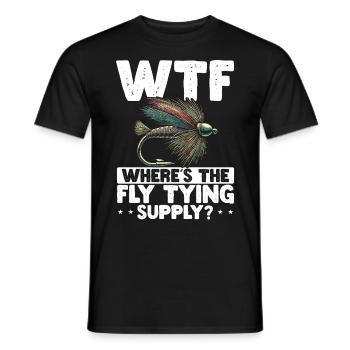Fly Tying Fly Tying Fly Fishing Fly Fishing - Men's T-Shirt - black - Front - AI Model Male 178 light (178cm)
