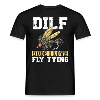Fly Tying Fly Tying Fly Fishing Fly Fishing - Men's T-Shirt - black - Front - AI Model Male 178 light (178cm)