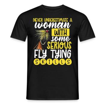 Fly Tying Fly Tying Fly Fishing Fly Fishing - Men's T-Shirt - black - Front - AI Model Male 178 light (178cm)