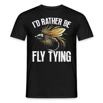 Fly Tying Fly Tying Fly Fishing Fly Fishing - Men's T-Shirt - black - Front - AI Model Male 178 light (178cm)