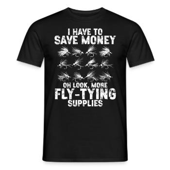 Fly Tying Fly Tying Fly Fishing Fly Fishing - Men's T-Shirt - black - Front - AI Model Male 178 light (178cm)