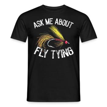Fly Tying Fly Tying Fly Fishing Fly Fishing - Men's T-Shirt - black - Front - AI Model Male 178 light (178cm)