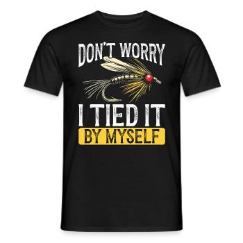 Fly Tying Fly Tying Fly Fishing Fly Fishing - Men's T-Shirt - black - Front - AI Model Male 178 light (178cm)