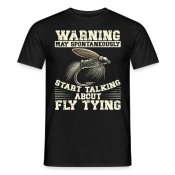 Fly Tying Fly Tying Fly Fishing Fly Fishing - Men's T-Shirt - black - Front - AI Model Male 178 light (178cm)