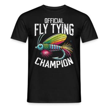 Fly Tying Fly Tying Fly Fishing Fly Fishing - Men's T-Shirt - black - Front - AI Model Male 178 light (178cm)