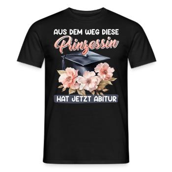 Abiturienten AUS DEM WEG PRINZESSIN HAT ABITUR - Männer T-Shirt - Schwarz - Vorne - AI Model Male 178 light (178cm)