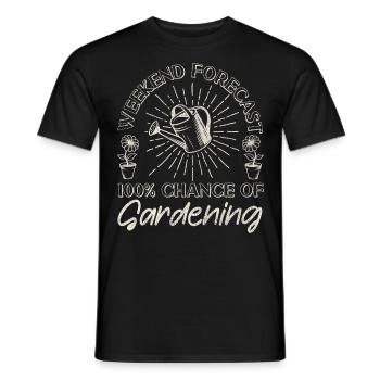 Week-end de jardinage pour les amoureux des plantes - T-shirt homme - noir - Devant - AI Model Male 178 light (178cm)