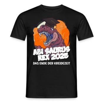 Abitur ABI SAURUS REX 2025 Abitur Lustiges - Männer T-Shirt - Schwarz - Vorne - AI Model Male 178 light (178cm)