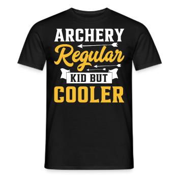 Tir à l’arc : un enfant comme un enfant ordinaire, mais plus cool - T-shirt homme - noir - Devant - AI Model Male 178 light (178cm)
