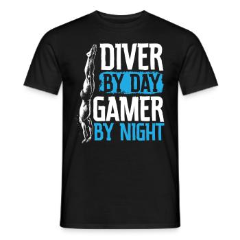 Springboard Diving Diving Diving Divers - Men's T-Shirt - black - Front - AI Model Male 178 light (178cm)