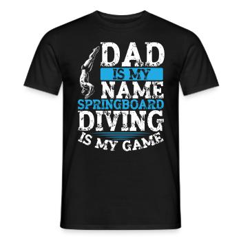Springboard Diving Diving Diving Divers - Men's T-Shirt - black - Front - AI Model Male 178 light (178cm)