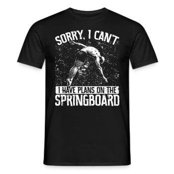 Springboard Diving Diving Diving Divers - Men's T-Shirt - black - Front - AI Model Male 178 light (178cm)