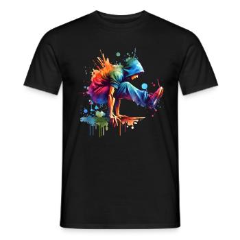 Parkour - Männer T-Shirt - Schwarz - Vorne - AI Model Male 178 light (178cm)