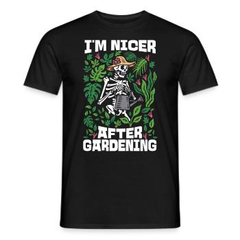Plant Lover Gardening Skeleton I'm - Männer T-Shirt - Schwarz - Vorne - AI Model Male 178 light (178cm)