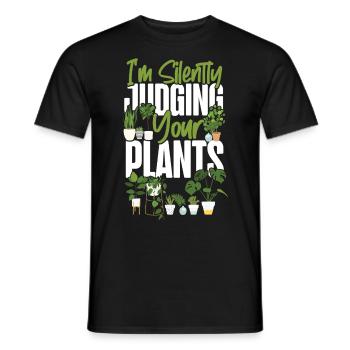 Amateur de plantes Jardinage Je suis silencieux - T-shirt homme - noir - Devant - AI Model Male 178 light (178cm)
