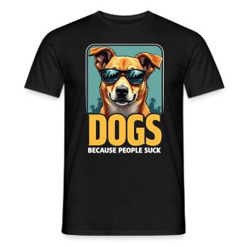 Lustiges Hunde Hundehalter Hundeliebhaber Hund - Männer T-Shirt - Schwarz - Vorne - AI Model Male 178 light (178cm)